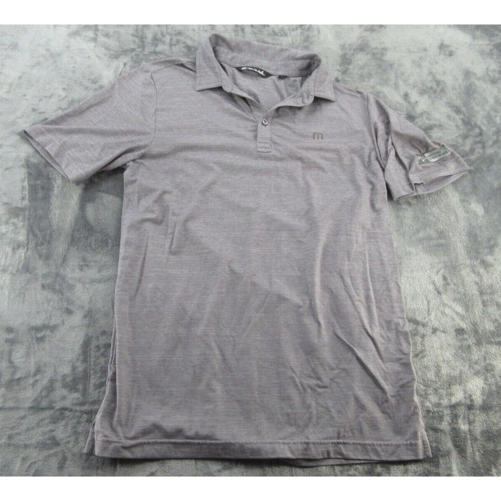TravisMathew Mens Polo Shirt Regular Grey Callaway National Fitters Board M